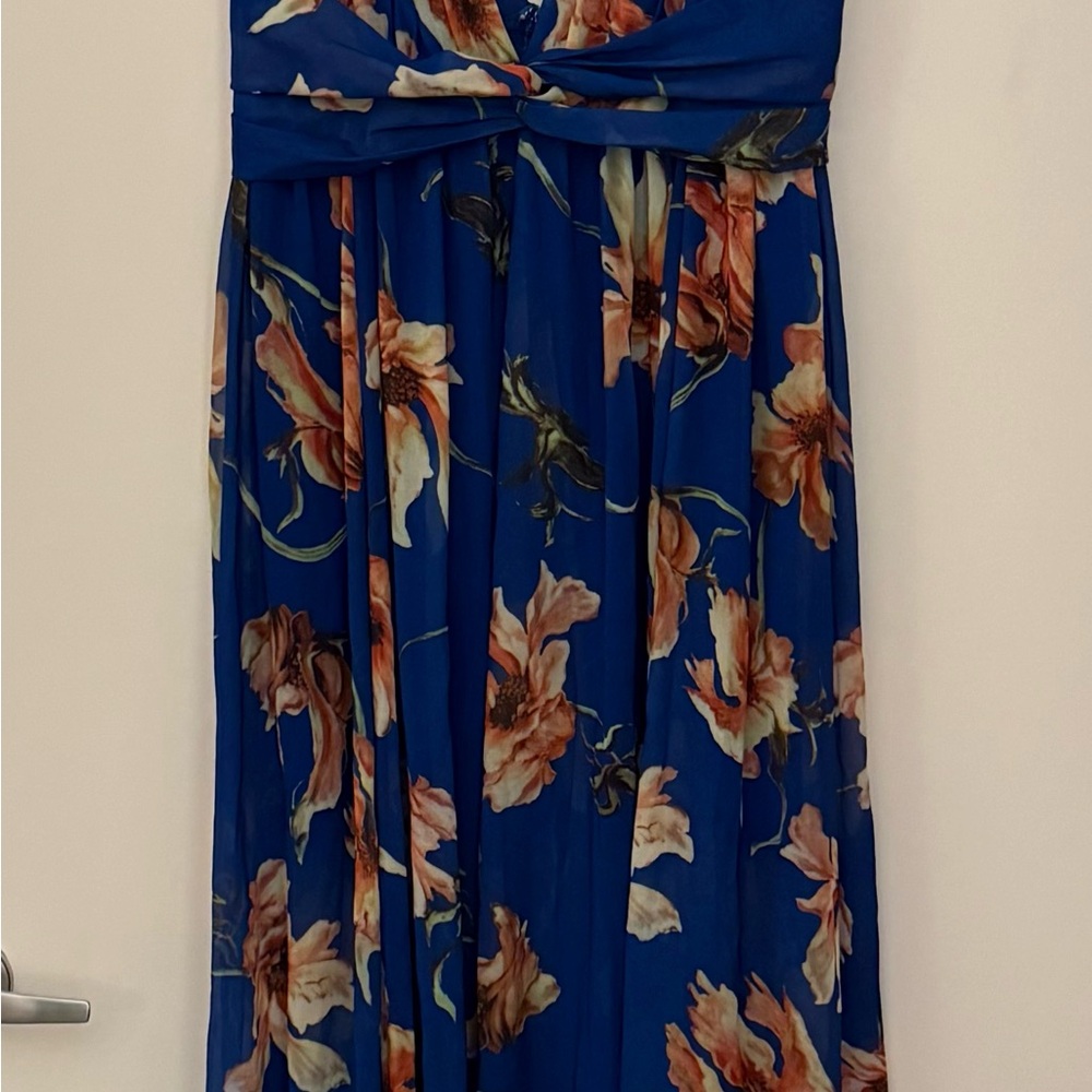 Floral Blue Maxi Dress